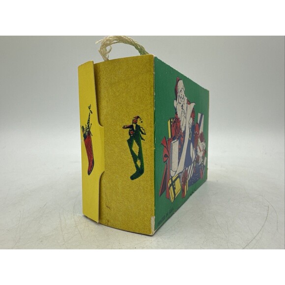 Vintage Christmas Candy Gift Box Container Cardboard Paper Holiday Ornament - Picture 8 of 14